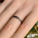 Sterling silver tree rings for women/men, hand carved bark wedding band, natural wedding rings, silver wedding rings, tree wedding band