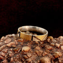 Unique geometric tree pattern silver ring, original design ring, hand-carved bnad, personality ring suitable for men and women, ring for him