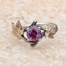 Custom Vintage Alexandrite Sterling Silver Branch Ring, Stress Gemstone Engagement Twig Ring, June Birthstone Wedding Ring, Promise ring