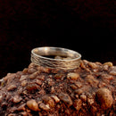 Unique geometric tree pattern silver ring, original design ring, hand-carved bnad, personality ring suitable for men and women, ring for him