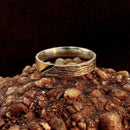 Unique geometric tree pattern silver ring, original design ring, hand-carved bnad, personality ring suitable for men and women, ring for him