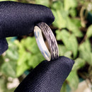 Vintage simple bark carving ring, S999 silver engagement ring, personalized bark ring, original hand-carved, wedding ring for men and women.