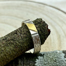 Hand-carved S999 silver ring with geometric pattern and tree pattern, unique branch ring, personalized engagement ring, twig ring for women