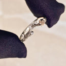 Custom Hand Carved Branch and Maple Leaf Ring, Sterling Silver Women's twig Ring, Natural Engagement Ring, Vine Leaf Ring, promise ring