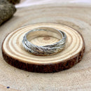 S925 sterling silver three-ring unique tree pattern ring, hand-carved bark ring, rolling and rotating decompression ring, ring for him/her