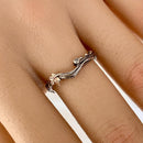 Unique forest branch maple leaf sterling silver ring, hand carved bark ring, vine leaf women's silver ring, anniversary ring, wedding ring