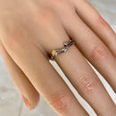 Unique forest branch maple leaf sterling silver ring, hand carved bark ring, vine leaf women's silver ring, anniversary ring, wedding ring