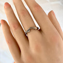 Unique forest branch maple leaf sterling silver ring, hand carved bark ring, vine leaf women's silver ring, anniversary ring, wedding ring