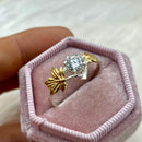 Moissanite Branch Ring: Hand-Carved Sterling Silver Maple Leaf Engagement Ring, Wedding Band, Forest  Style, Bridal gift