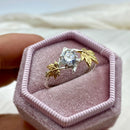 Moissanite Branch Ring: Hand-Carved Sterling Silver Maple Leaf Engagement Ring, Wedding Band, Forest  Style, Bridal gift