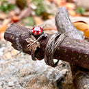 Vintage sterling silver branch and leaf couple rings, Padparadscha wedding twig ring set, maple leaf wedding ring, vintage men's twig ring